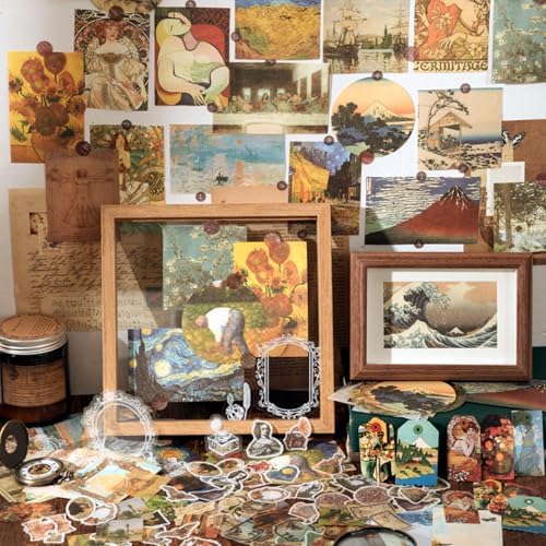 200PCS Vintage Scrapbook Paper Journaling Scrapbooking Supplies Kit Retro Decorative Craft Paper Assorted for Bullet Junk Journals Card Making Craft DIY, Written Letters