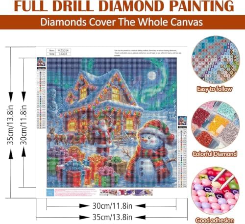 WNPOKN Christmas Diamond Art Kits for Adults 14 x 14 inch