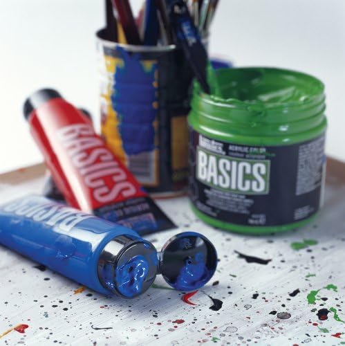 Liquitex Basics Acrylic Color Set, 4-pack of 75mL tubes with Bonus Titanium White