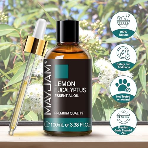 MAYJAM Lemon Eucalyptus Essential Oil for Diffuser Skin Care, 3.38FL.OZ