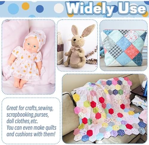 200 Pcs 4" x 4" (10cm x 10cm) Cotton Craft Fabric Bundle Squares,Sewing Scrapbooking Quilting Dot Pattern,DIY Patchwork Fabric Sets for Craft Cloths Handmade Accessories