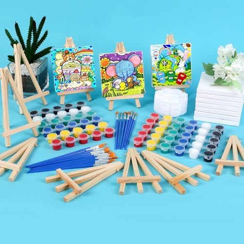 ESRICH 10 Set Canvas Painting Kit, Mini Acrylic Paint Set