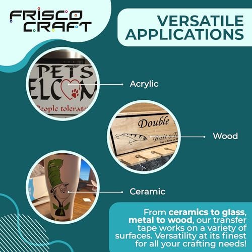 Frisco Craft C-370 Clear Transfer Tape for Vinyl 12" x 100 Feet