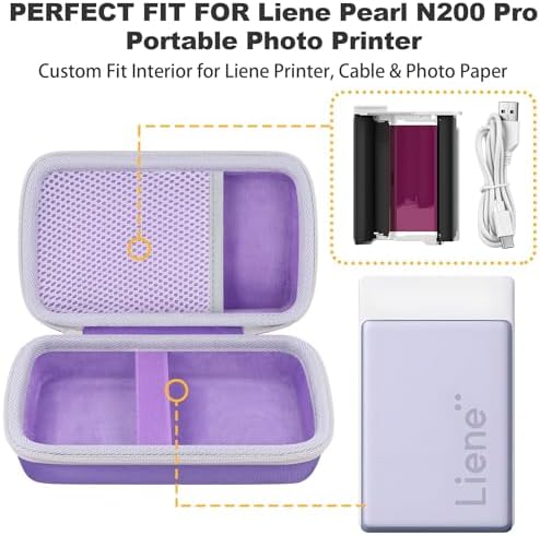 khanka Case for Liene Pearl N200 Pro Portable Photo Printer,Purple