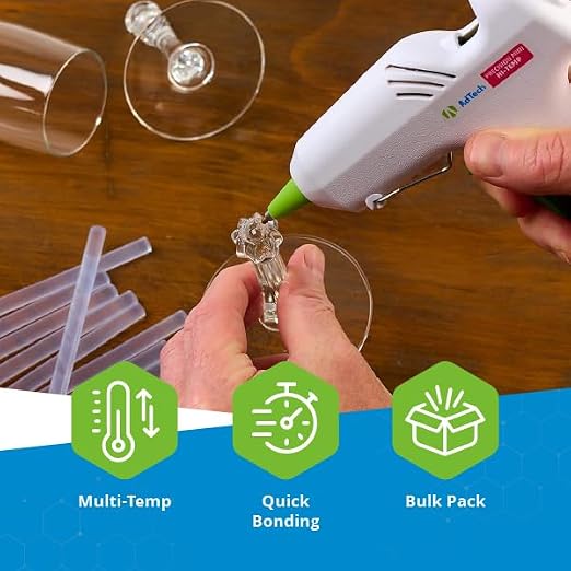 AdTech Hot Glue Sticks, 4 Inch Mini Size, Clear | Multi-Temperature, Quick Bonding for Crafting, DIY & School Projects | Fits Mini Glue Guns | Made in the USA