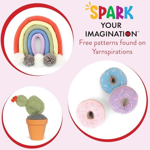 Red Heart Super Craft Kit Pastels, Yarn for Crocheting and Knitting