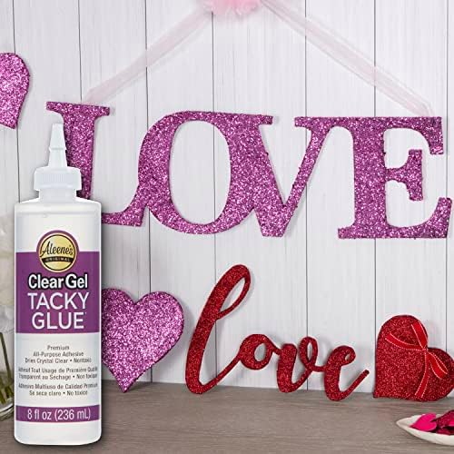 Aleene's Clear Gel Tacky Glue for Crafts, Nontoxic, Applies and Dries Clear, 8 fl oz (Pack of 2)