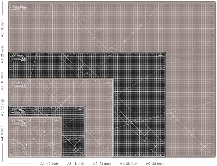 Elan Cutting Mat 36x72 Black & Taupe, Extra Large Self Healing Cutting Mat 36 x 72 Inch, 5-Ply Craft Board Black, Hobby Board for Sewing and Quilting