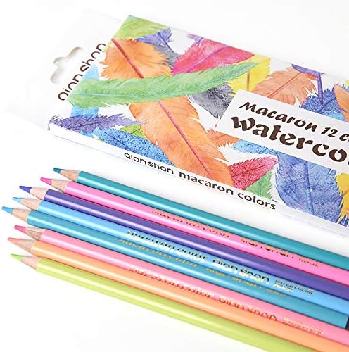 12 Macaron Colored Pencils Oil Based, Pre-sharpened Wooden Color Pencils