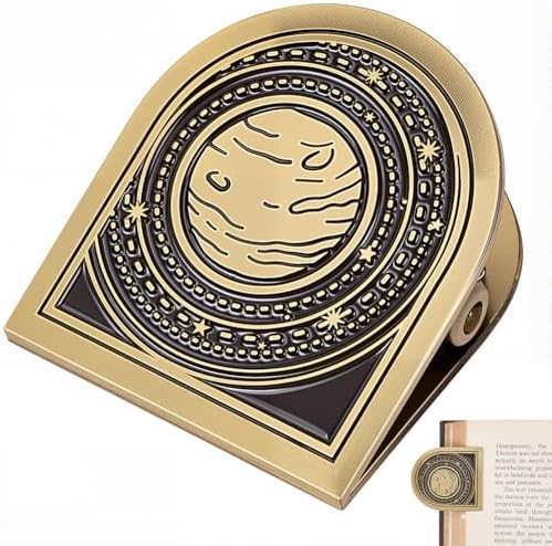 CRASPIRE Planet Star Journal Metal Clip Vintage Travelers Notebook Book Bill Binder Clips Holder Alloy Antique Bronze Decorative Travelers for TN Travelers Art Reading Decoration Accessories
