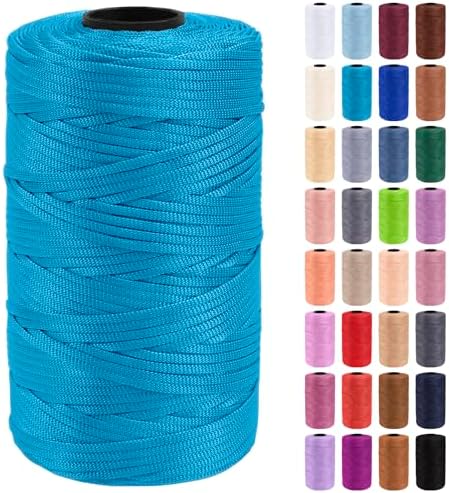 JeogYong Polypropylene Ribbon Yarn 3mm x 218 Yards Flat Macrame Cord 3mm Crochet Yarn for Handbags, Shopping Bags, Sun Hats, Shoes, DIY Crafts, Decorative Projects