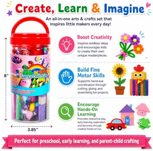 FUNZBO Arts and Crafts Supplies for Kids - Back to School Supplies