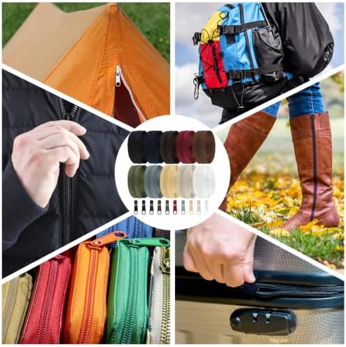 DOITEM 31 Yards 10 Pieces Sewing Zippers #3 Nylon Coil Zippers Assorted Zipper for Sewing with 40 Zipper Sliders for DIY Tailor Sewing Crafts Supplies, 10 Colors