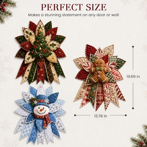 Daily Partner Quilted Christmas Door Hanging DIY Sewing Kit (3PCSA)