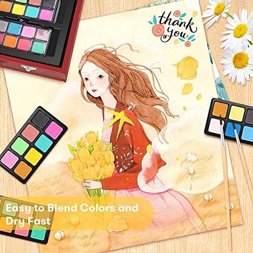 iBayam 150-Pack Deluxe Wooden Art Set Crafts Drawing Painting Kit
