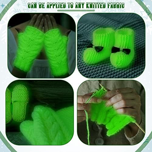 WILLBOND 5 Rolls Glow in The Dark Yarn for Crocheting, Classic