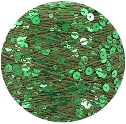 ECYC Ltd 153 Yards Cotton Sequin Yarn, Sparkle Thread for Crocheting and Knitting, DIY Craft Projects - Glitter Sequin Cotton Yarn