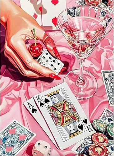Poker Diamond Art Kits for Adults Diamond Painting Kits 12X16 inch