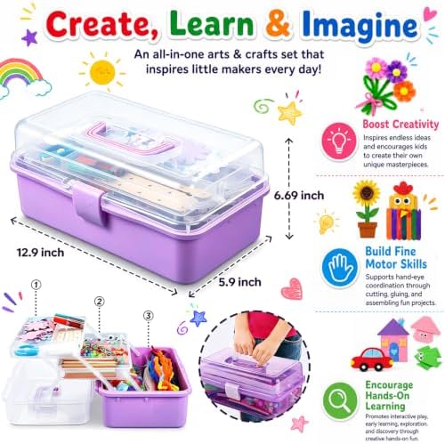 Arts and Crafts Supplies for Kids - Back to School Supplies with Glue Stick