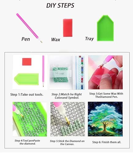 APTDYIGL 5D Tree of Life Full Drill Diamond Painting Kits for Adults Beginner,DIY Diamond Art Kits for Adults,Round Full Drill Diamond Dots with Gem Art Kits,Home Wall Decor 13.7X13.7inch