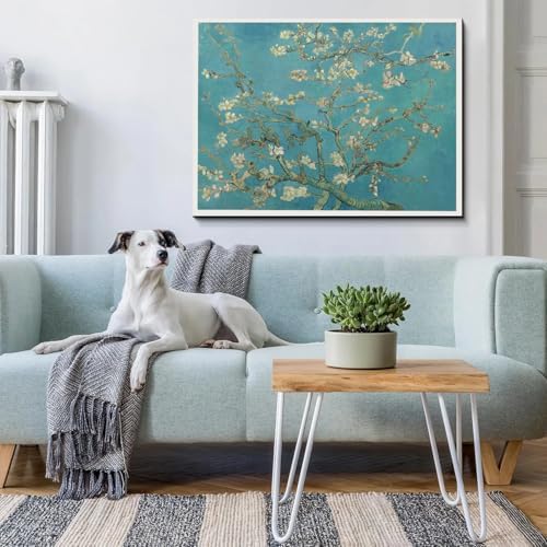 VeGuude Diamond Art Kits for Adults-Van Gogh Almond Blossom Diamond Painting Kits for Adults Beginners,5D DIY Full Drill Diamond Painting Cat Gem Art and Crafts 12x16inch