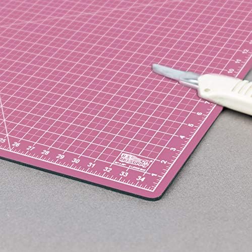 U.S. Art Supply 24"x36" Self-Healing Cutting Mat 5-Ply Pink/Blue