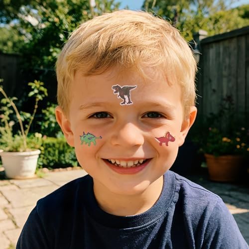 20 Sheets Puffy 3D Kids Dinosaur Stickers Cartoon & Real Dinosaur Sticker | Adorable Animal Themed Party Supplies for Journal Water Bottle Scrapbooking Laptop Classroom DIY Craft Decoration