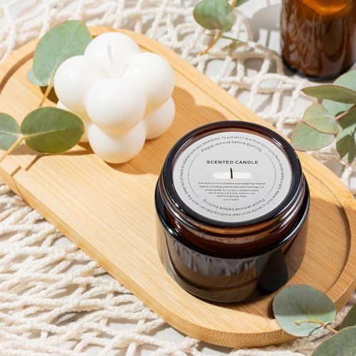 MECCANIXITY 60 Pcs Candle Dust Covers, 7.5cm/3" Round Printed White Candles Drip Protectors Lid Accessories for Craft Fragrance Making Jars Boxes Packaging, White