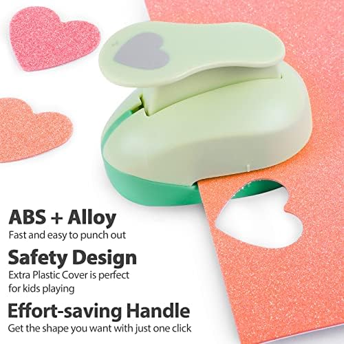 UCEC 2 Inch Heart Hole Punch, Heart Punches for Paper Crafts, Scrapbooking