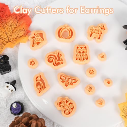 Puocaon Fall Animal Fox Polymer Clay Cutters for Jewelry Earring Making