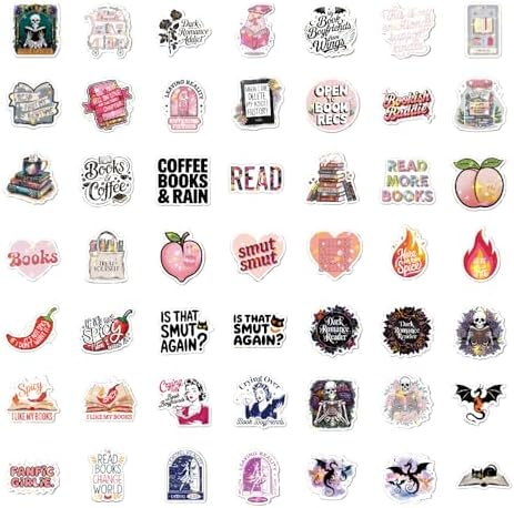 150 Pcs Romance Book Stickers for Kindle, Holographic Reading Sticker Packs for Readers Adult Booktok Women, Glitter Vinyll Waterproof Decals for IPAD Ebook Laptop Journal Scrapbook Waterproof