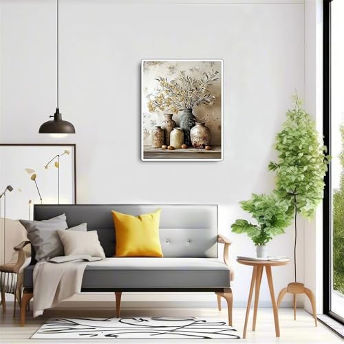 Flower Paint by Numbers Kit for Adults,Olive Blossom Adult Painting by Numbers for Beginner on Canvas,DIY Painting Kits for Home Wall Decor,Gifts (Flower6)