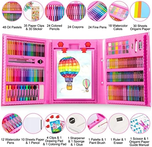 Art Supplies, 272 Pack Art Set Crafts Drawing Kit for Kids Girls Boys Teens