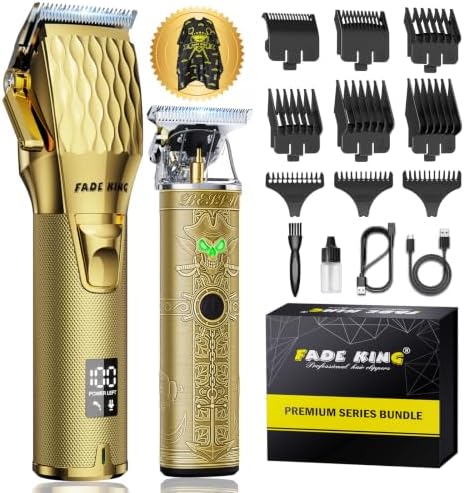 FADEKING Professional Hair Clippers for Men, Cordless Clipper & Trimmer Kit