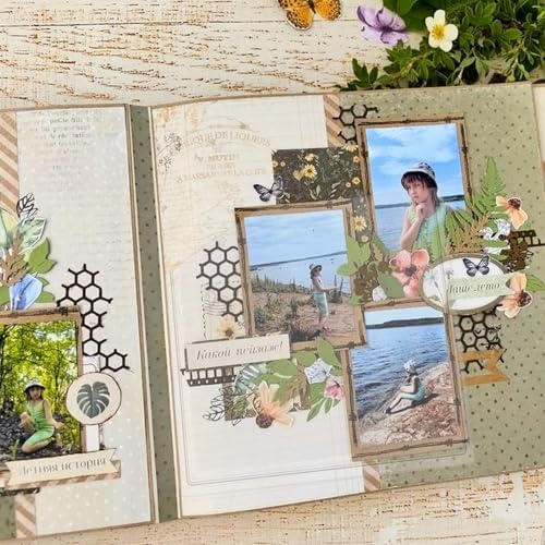 6Pcs Clear Adhesive Pockets Clear Corner Pockets, 6 x 6 Inch