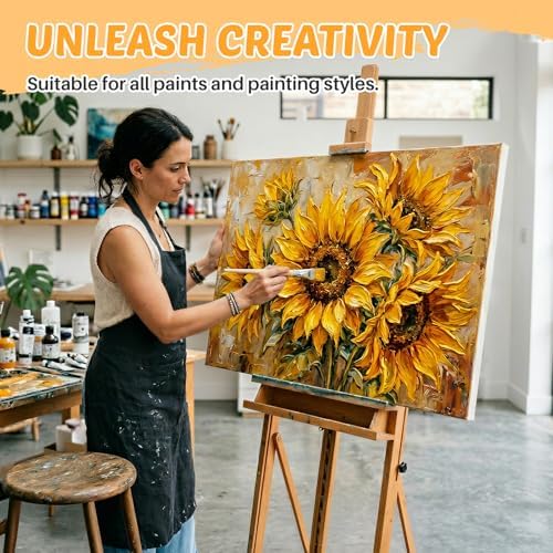 CONDA 24x36 inch Stretched Canvas for Painting, 2 Pack Primed Large Canvas, Primed Acid-Free Cotton 5/8 Inch Profile Value Bulk Pack for Acrylics, Oils Painting