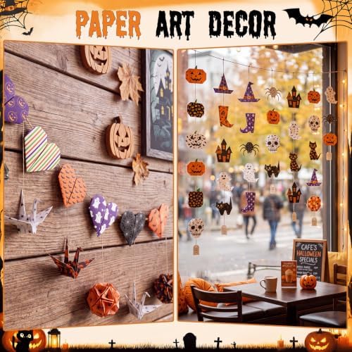 Harloon 500 Sheets Halloween Origami Paper, 20 Styles 6x6 Inch