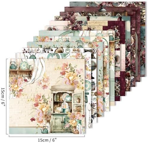 6x6" Scrapbooking Paper Pad Single Sided Decorative Colored Papers