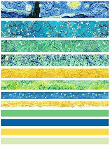 Washi Tape Set of 12 Rolls Van Gogh Starry Night Decorative Tape