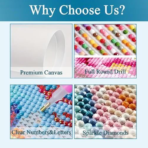 WNPOKN Book Diamond Art Kits for Adults 12x16inch