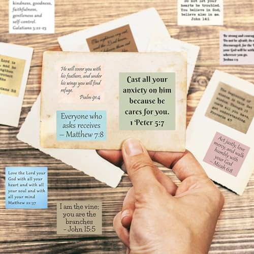 Bible Verse Stickers, Vintage Christian Quotes (240 PCS (Double Mix 3))