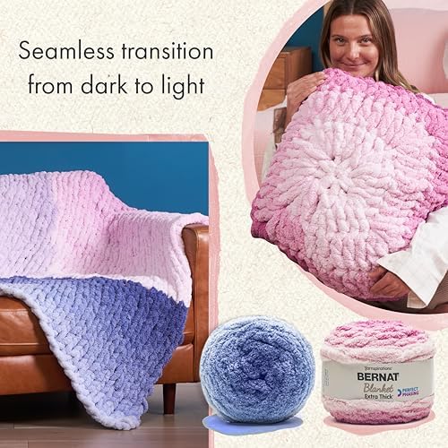 Bernat Blanket Extra Thick Chunky Yarn for Crocheting, Blue Bird