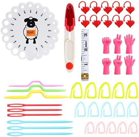 KOKNIT 18 Pairs Bamboo Circular Knitting Needles Set, Including 31" Long Lightweight Knitting Needles(2mm-10mm), 43pcs Knitting Tools and Elegant Storage Case