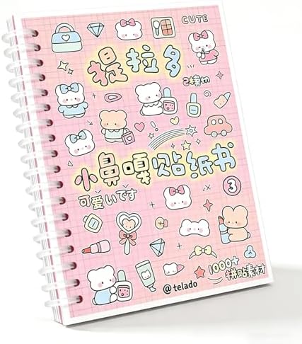 Vintage Japanese Sticker Book for Adults – 16 Sheets, 1000+ Aesthetic Stickers for Journaling & Scrapbooking, Cute & Girlhood Scrapbook Sticker Book for DIY Crafts