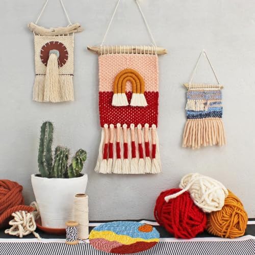 Lemonfilter 10 x 11in Large Coaster Tapestry Weaving Loom Kits for Adult
