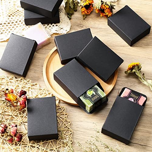 Gersoniel Kraft Soap Boxes Soap Making Kit, 50 Pcs, Black