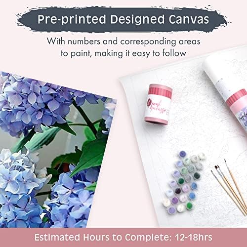 Pink Picasso Paint by Number Kit, Adults & Teens,16x20, Happily Hydrangea