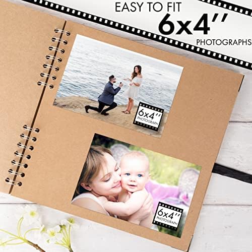 10 x 10 Inches Scrapbook Album For 4 x 6, 8 x 10 Pictures, 70 Pages, Brown | Hardcover with Thick 200 GSM Kraft Paper, Ideal for Your Scrapbooking Albums, Art & Craft Projects (Brown, 10 x 10 Inch)