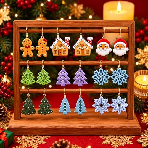 11 Pcs Holiday & Woodland Polymer Clay Cutters Set - Mushroom, Snowflake, Christmas Tree & Animal Shaped Clay Cutters for Polymer Clay Jewelry Making, Perfect Christmas & Animal Lover Gift