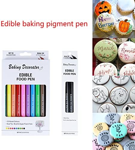 1 Set Edible Pigment Pen Food Color Brush, 2 sticks in a box